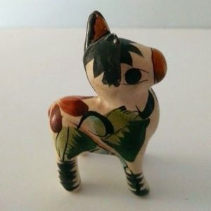 Vintage Solis Tonala Mexican Burro Donkey Folk Art Pottery